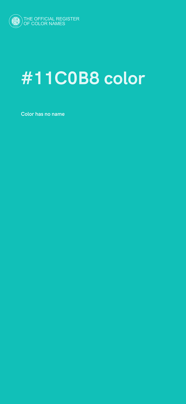 #11C0B8 color image