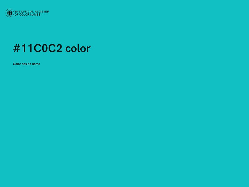 #11C0C2 color image