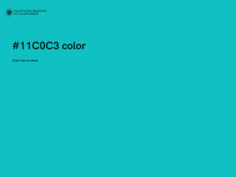 #11C0C3 color image