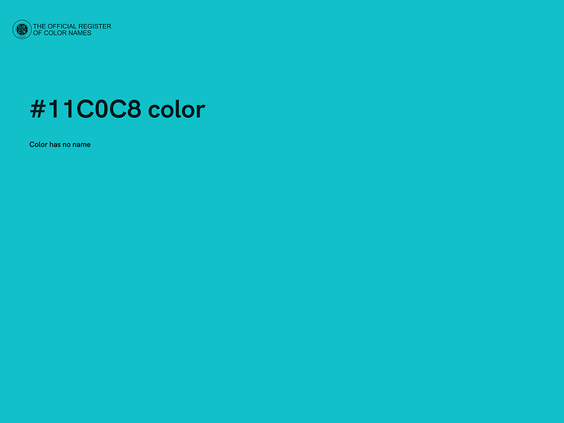 #11C0C8 color image