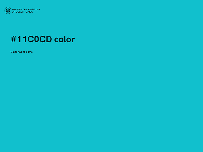 #11C0CD color image