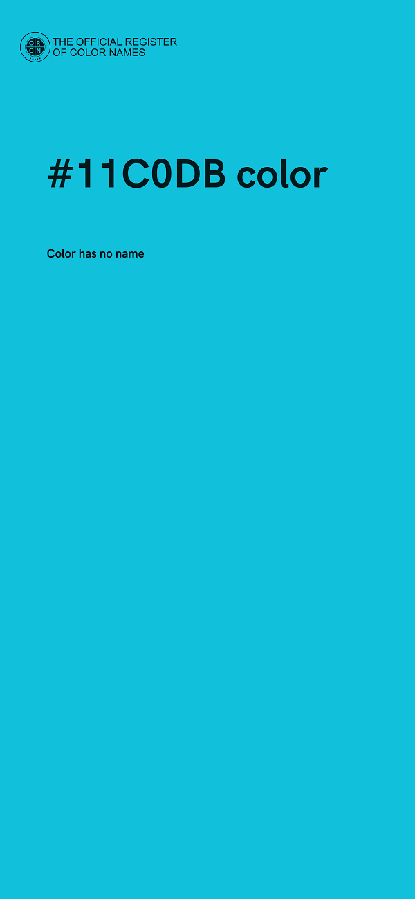 #11C0DB color image