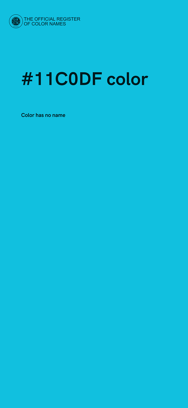 #11C0DF color image