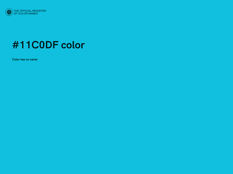 #11C0DF color image