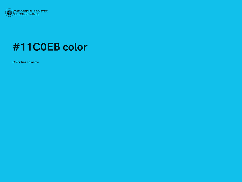 #11C0EB color image