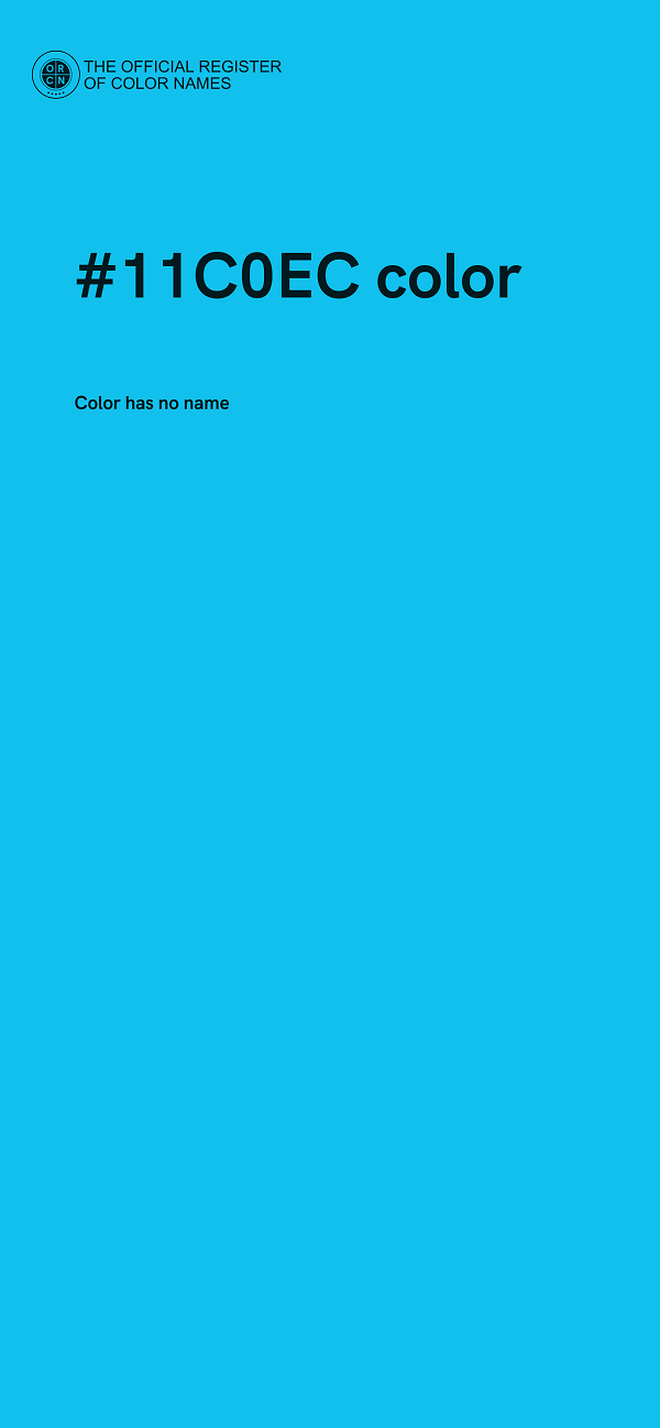 #11C0EC color image