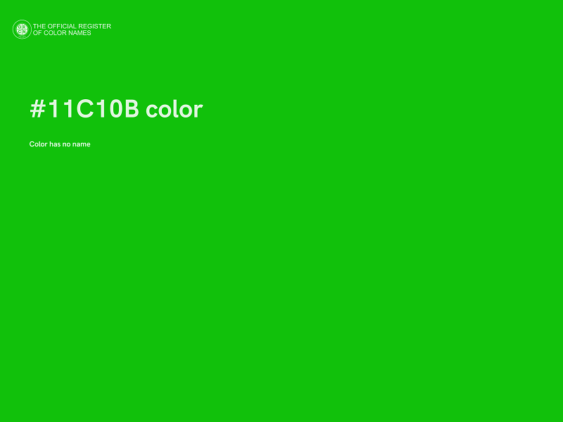 #11C10B color image