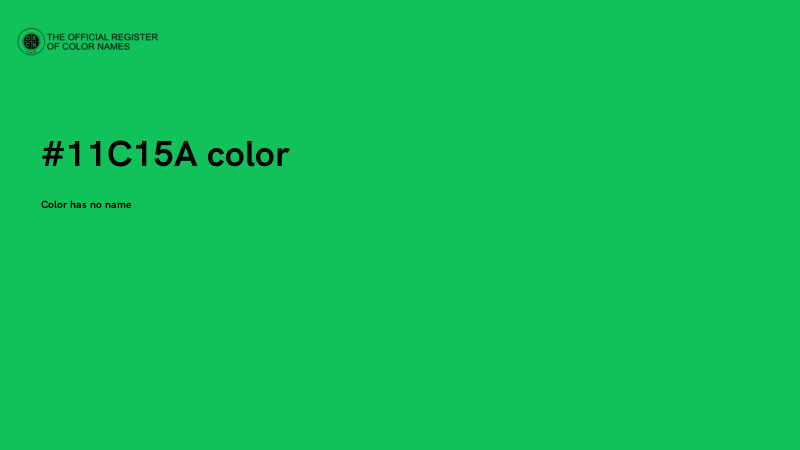 #11C15A color image