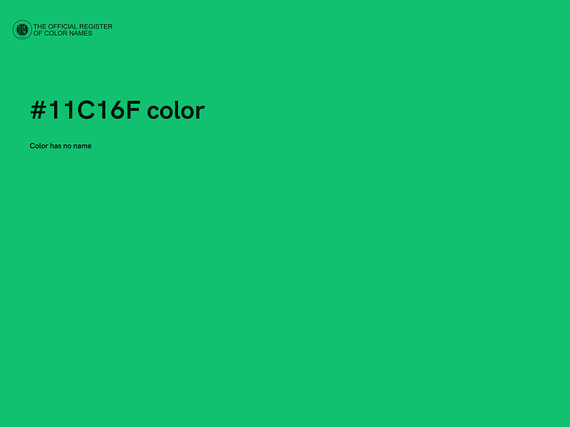 #11C16F color image