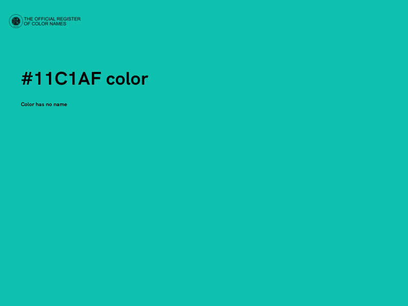 #11C1AF color image