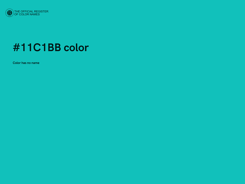 #11C1BB color image