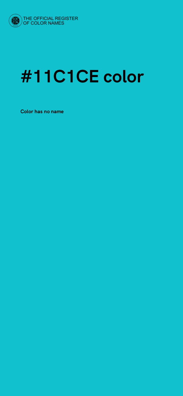 #11C1CE color image