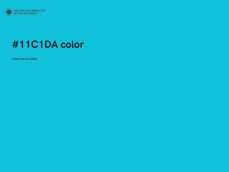 #11C1DA color image