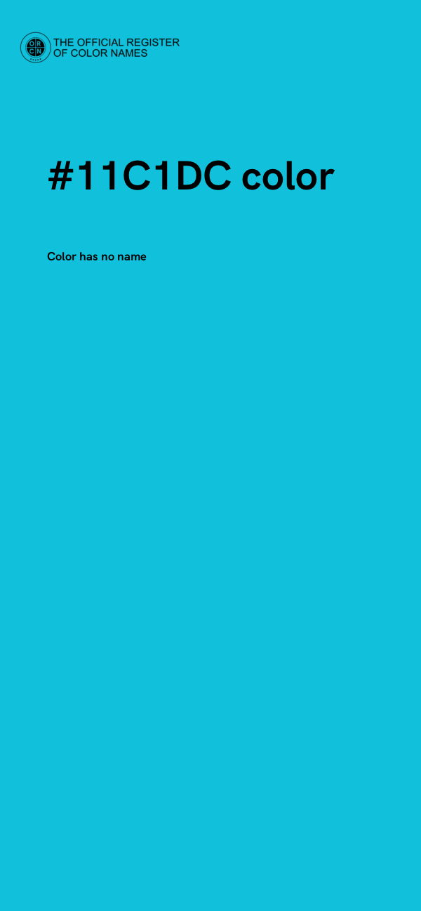 #11C1DC color image