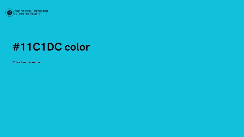 #11C1DC color image
