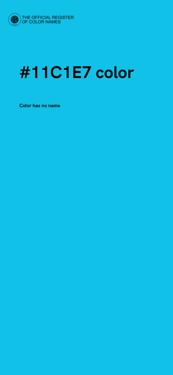 #11C1E7 color image