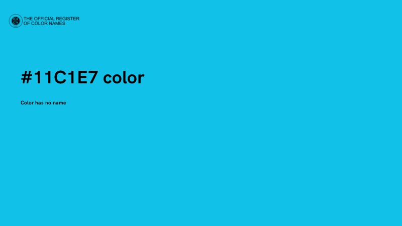 #11C1E7 color image