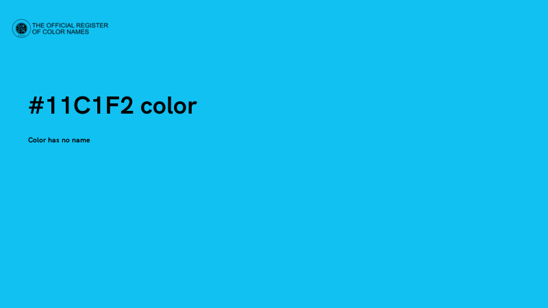 #11C1F2 color image