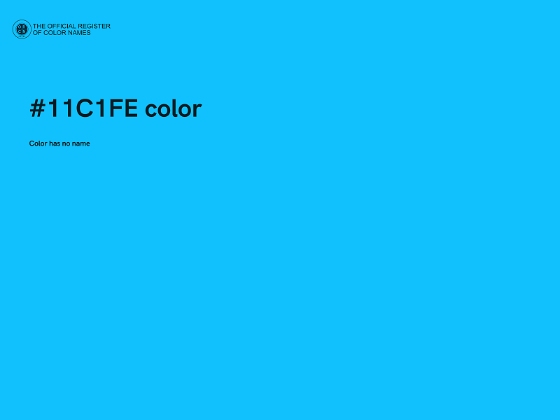 #11C1FE color image