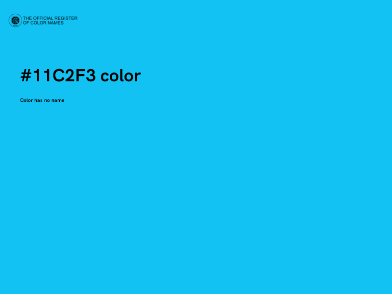 #11C2F3 color image