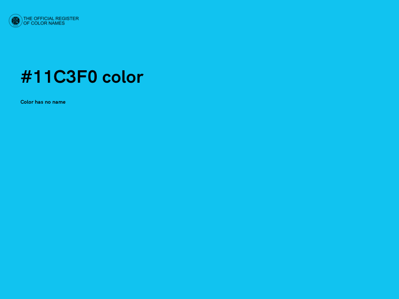 #11C3F0 color image