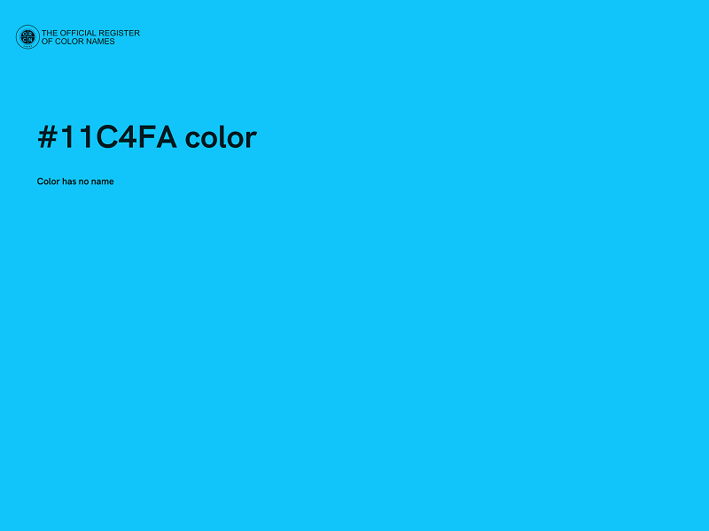 #11C4FA color image