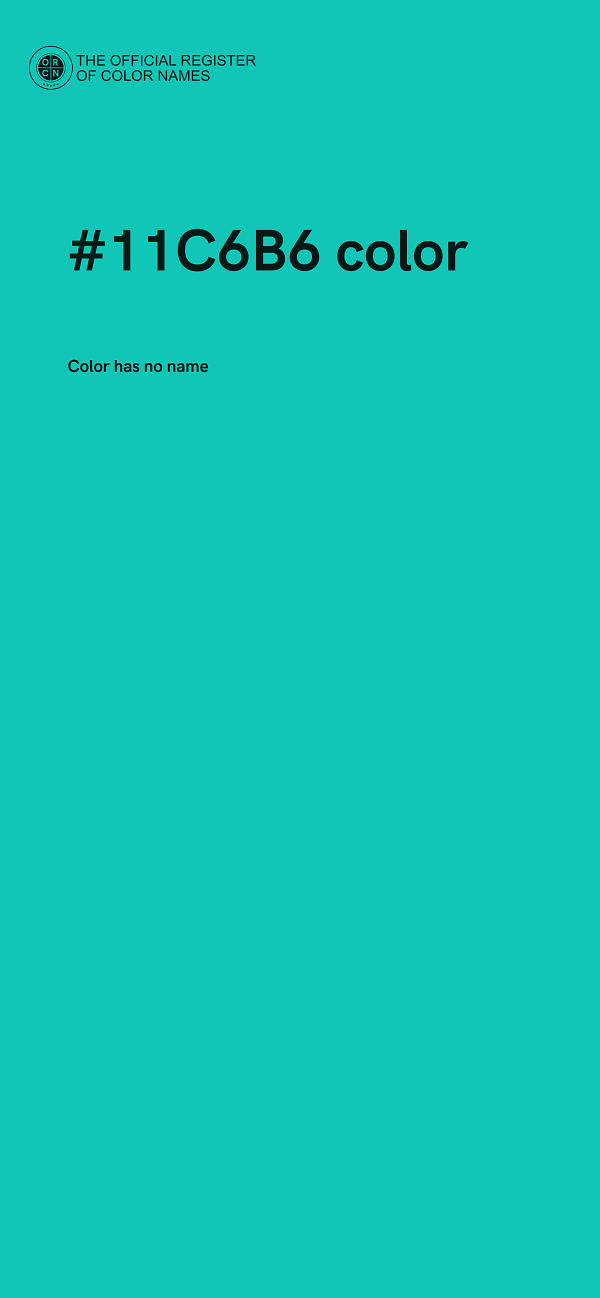 #11C6B6 color image