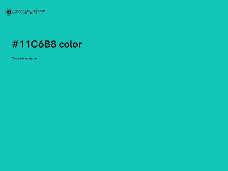 #11C6B8 color image