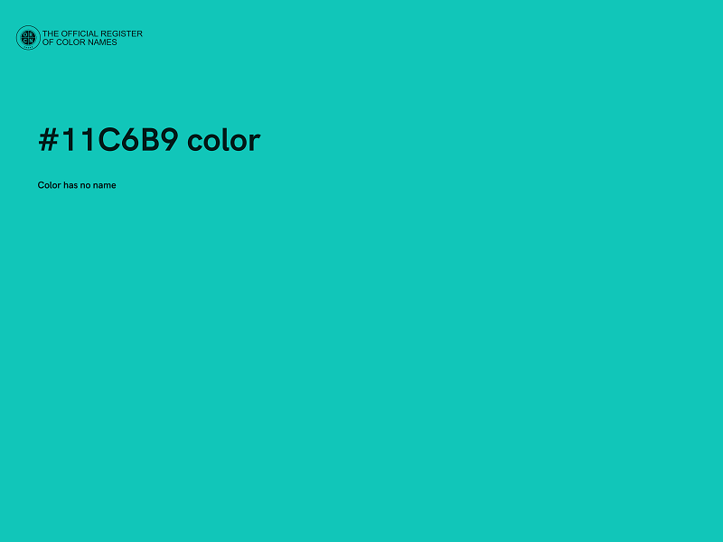 #11C6B9 color image