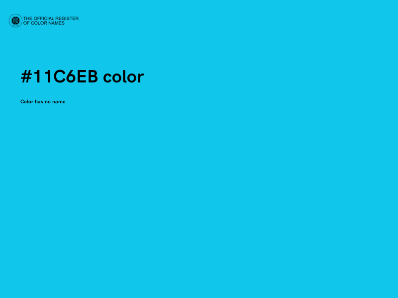 #11C6EB color image