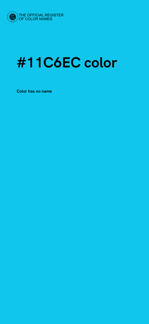 #11C6EC color image