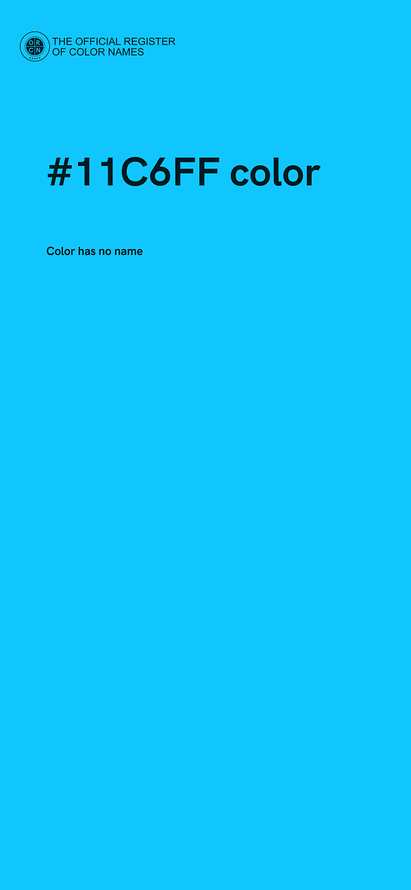 #11C6FF color image