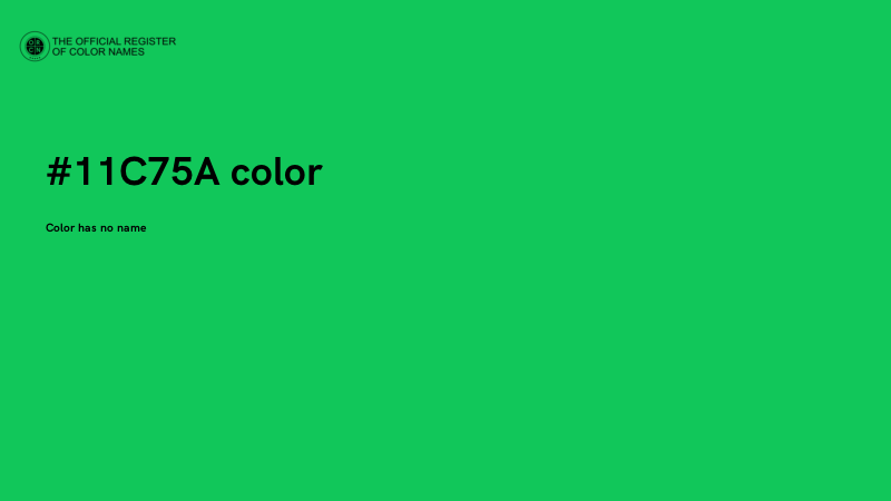 #11C75A color image