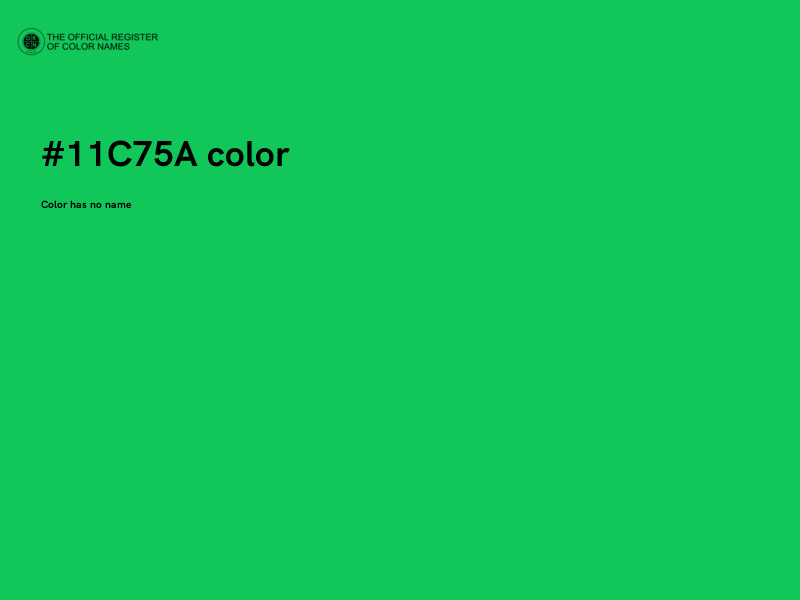 #11C75A color image