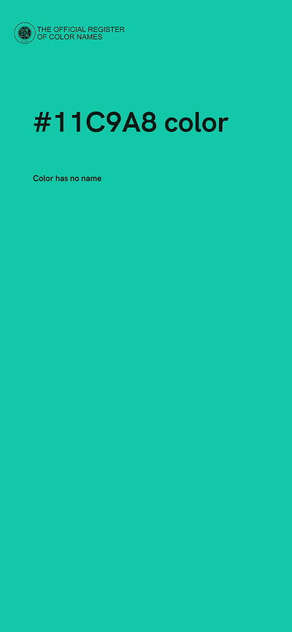 #11C9A8 color image