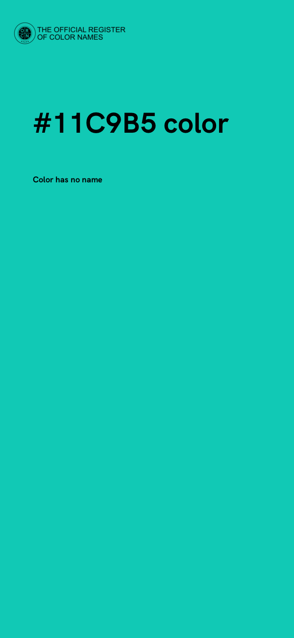 #11C9B5 color image