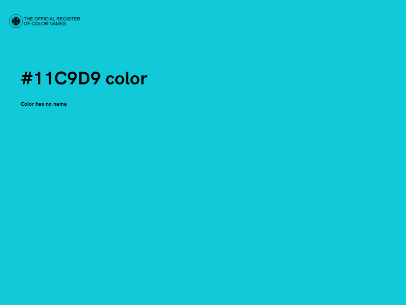 #11C9D9 color image