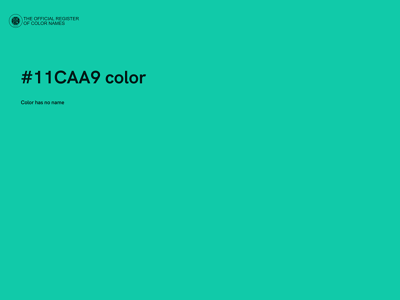 #11CAA9 color image