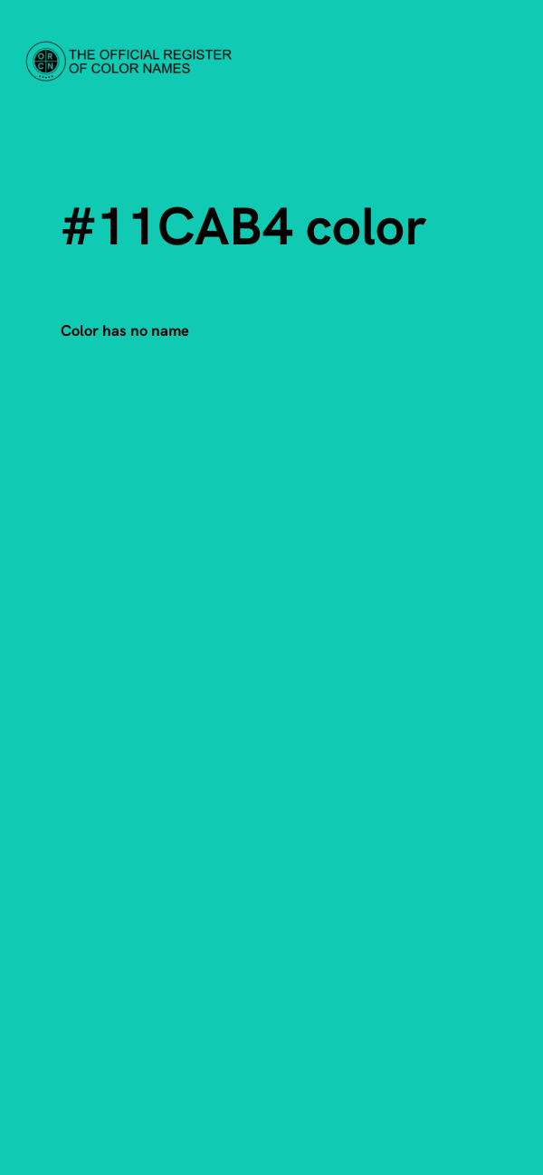 #11CAB4 color image