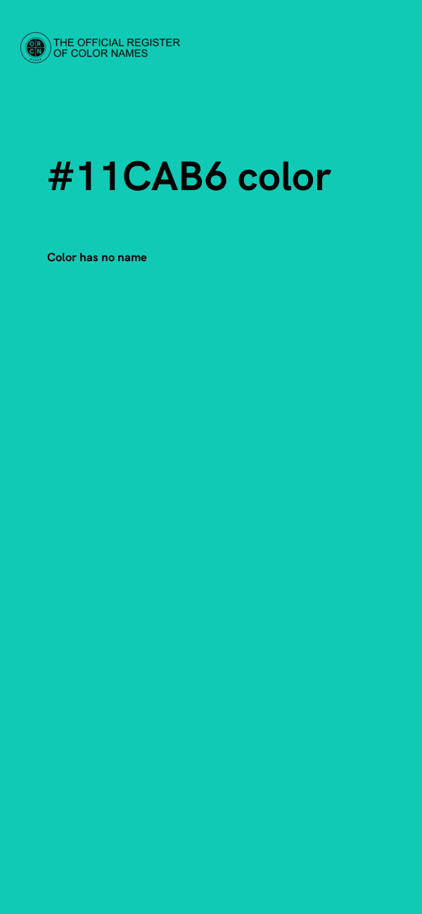 #11CAB6 color image