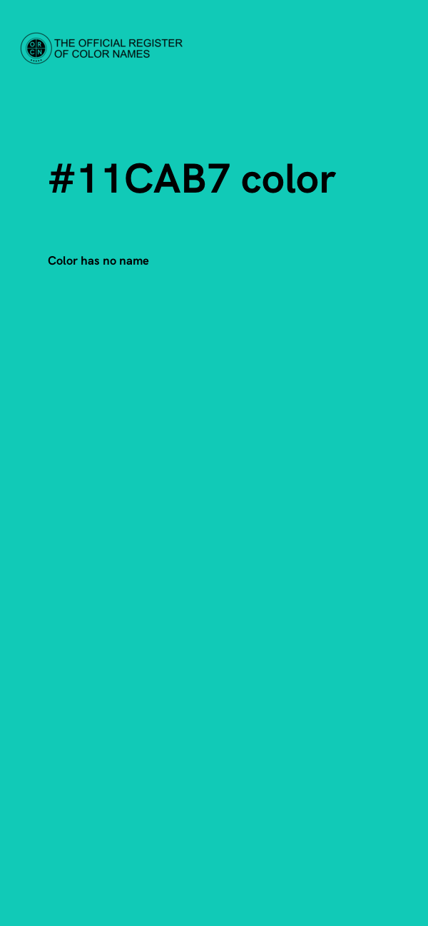 #11CAB7 color image