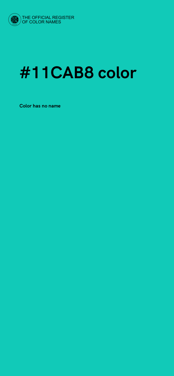 #11CAB8 color image