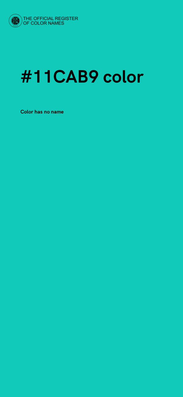 #11CAB9 color image