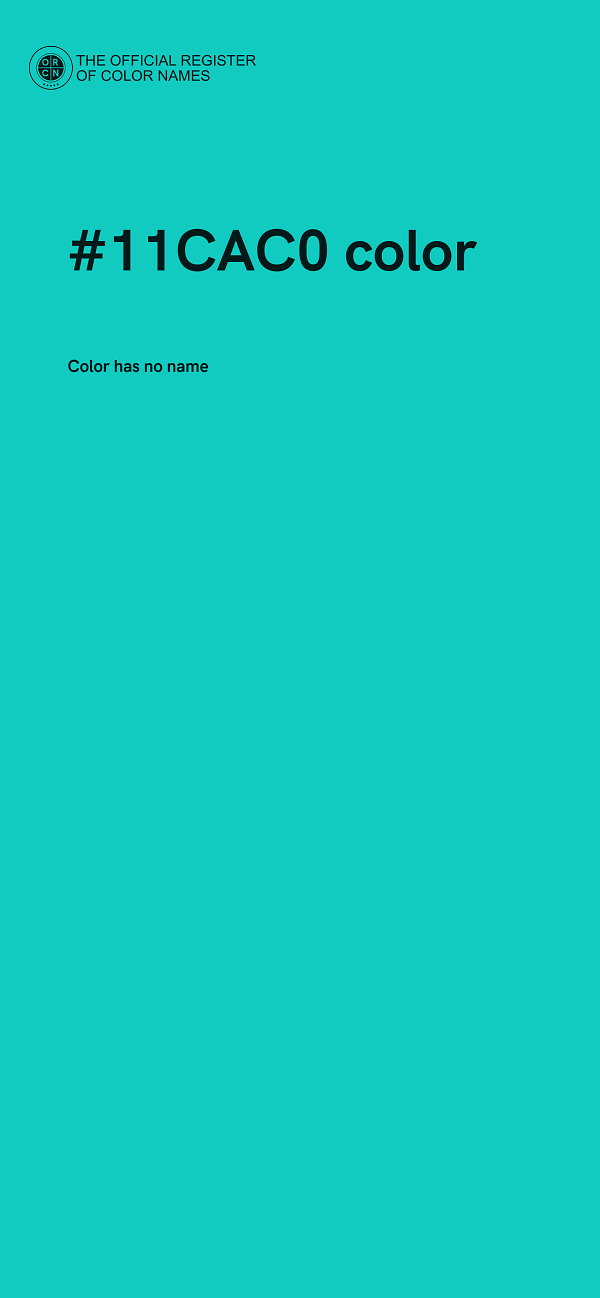 #11CAC0 color image