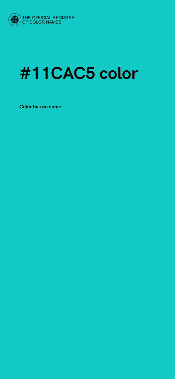 #11CAC5 color image