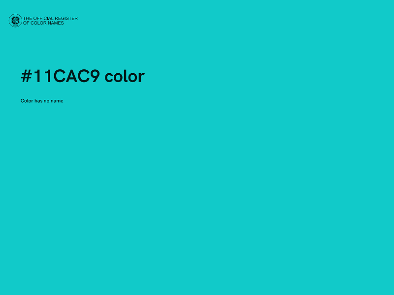 #11CAC9 color image