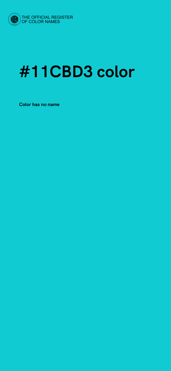 #11CBD3 color image