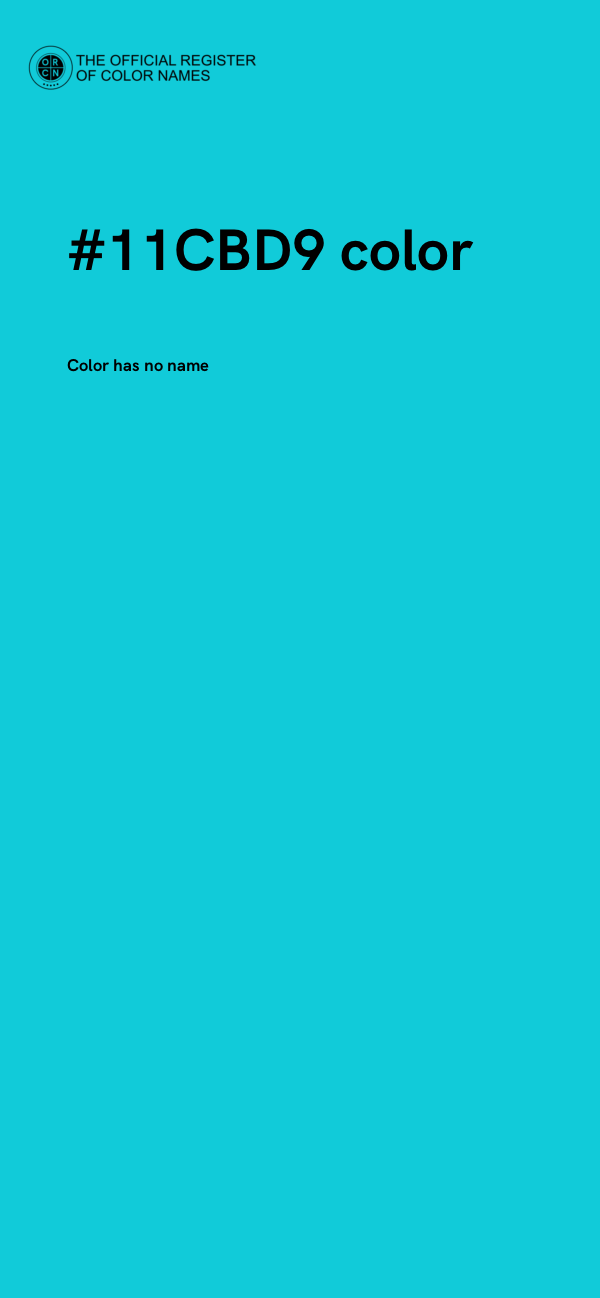 #11CBD9 color image