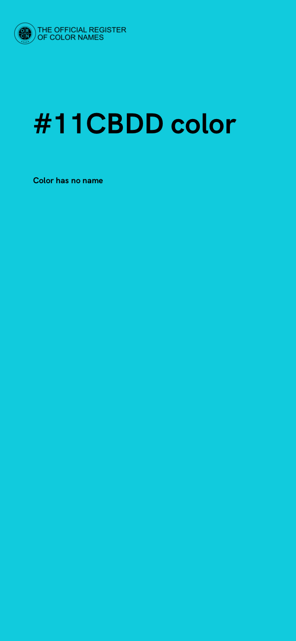 #11CBDD color image