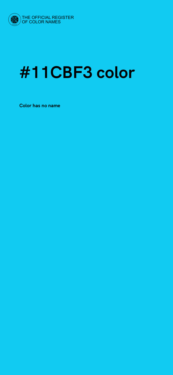 #11CBF3 color image